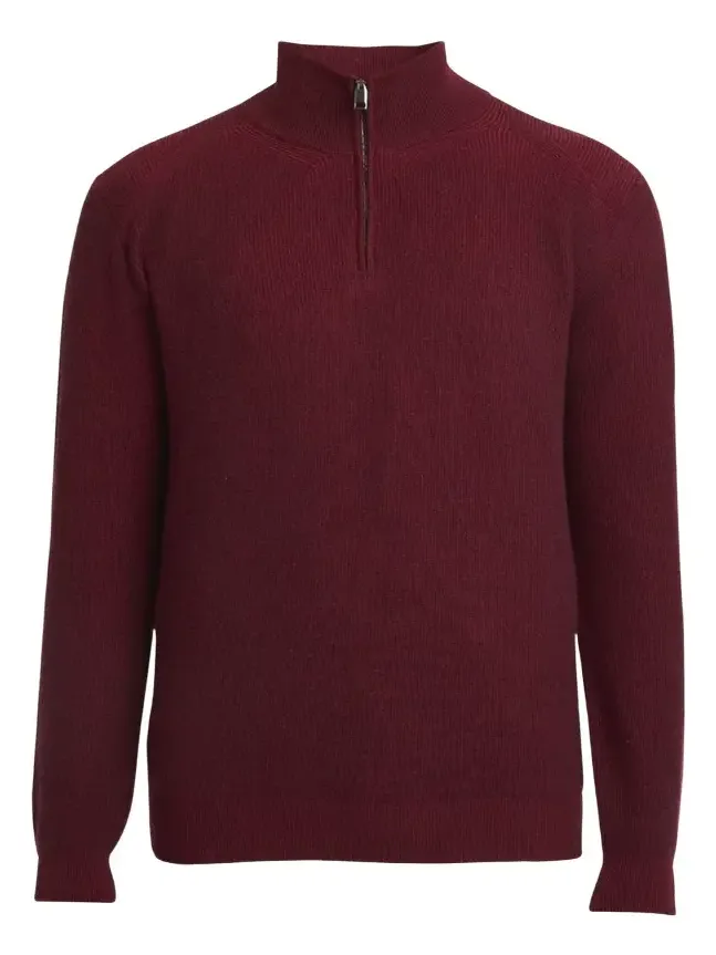 Brioni Men's Cashmere Quarter-Zip Sweater
