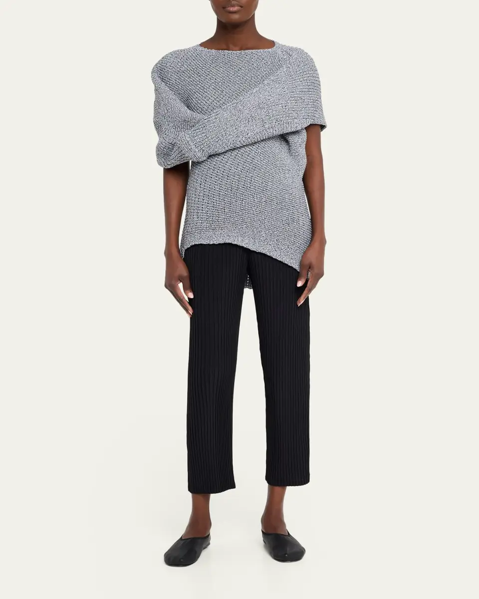 Issey Miyake Found Stone Short-Sleeve Mesh-Knit Top | Thumbnail 2 Issey Miyake Found Stone Short-Sleeve Mesh-Knit Top | Thumbnail 2