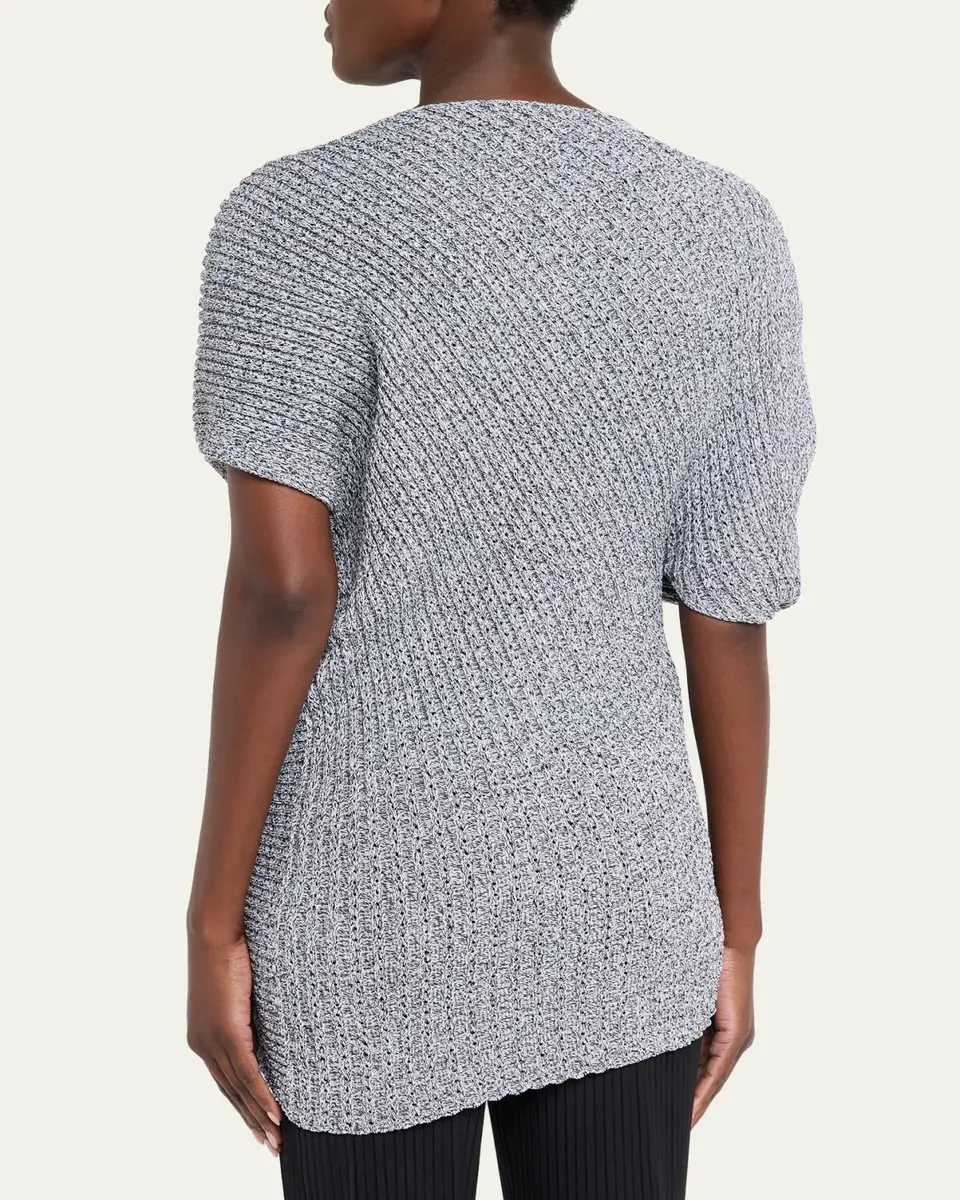 Issey Miyake Found Stone Short-Sleeve Mesh-Knit Top | Thumbnail 3 Issey Miyake Found Stone Short-Sleeve Mesh-Knit Top | Thumbnail 3