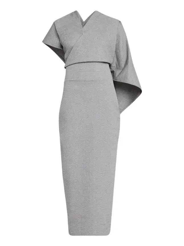 Issey Miyake Allow Sculptural Cape Maxi Dress