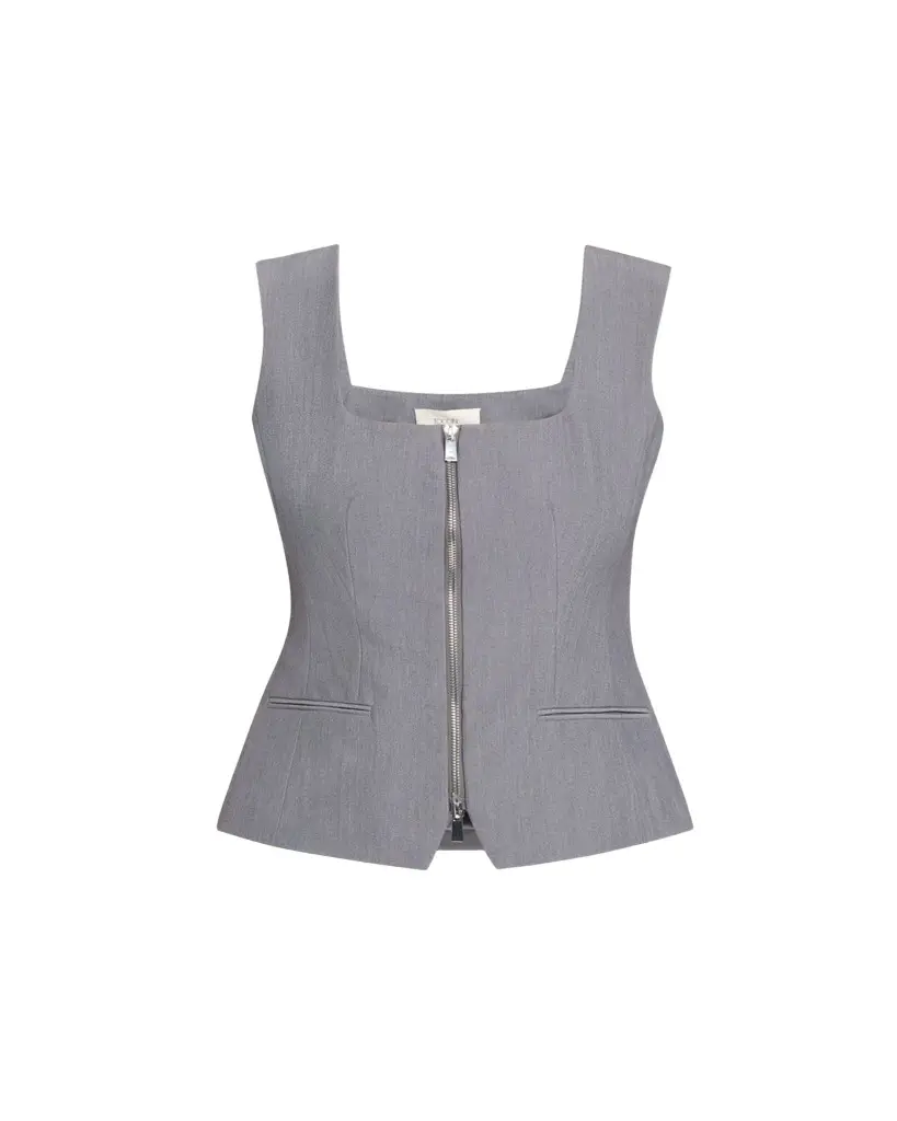 Toccin Yara Sleeveless Zip-Front Vest | Image 1 Toccin Yara Sleeveless Zip-Front Vest | Image 1