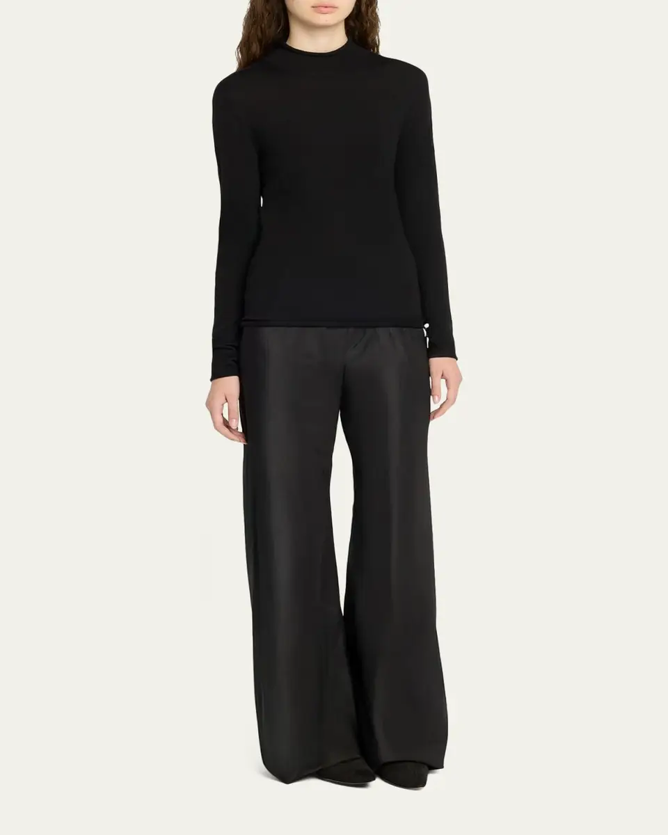 The Row Gala Silk Taffeta Wide-Leg Pull-On Pants | Thumbnail 2 The Row Gala Silk Taffeta Wide-Leg Pull-On Pants | Thumbnail 2
