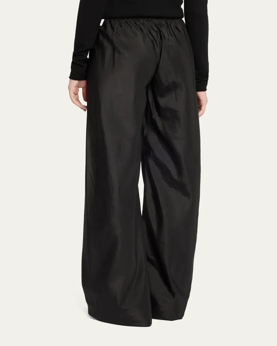 The Row Gala Silk Taffeta Wide-Leg Pull-On Pants | Thumbnail 3 The Row Gala Silk Taffeta Wide-Leg Pull-On Pants | Thumbnail 3