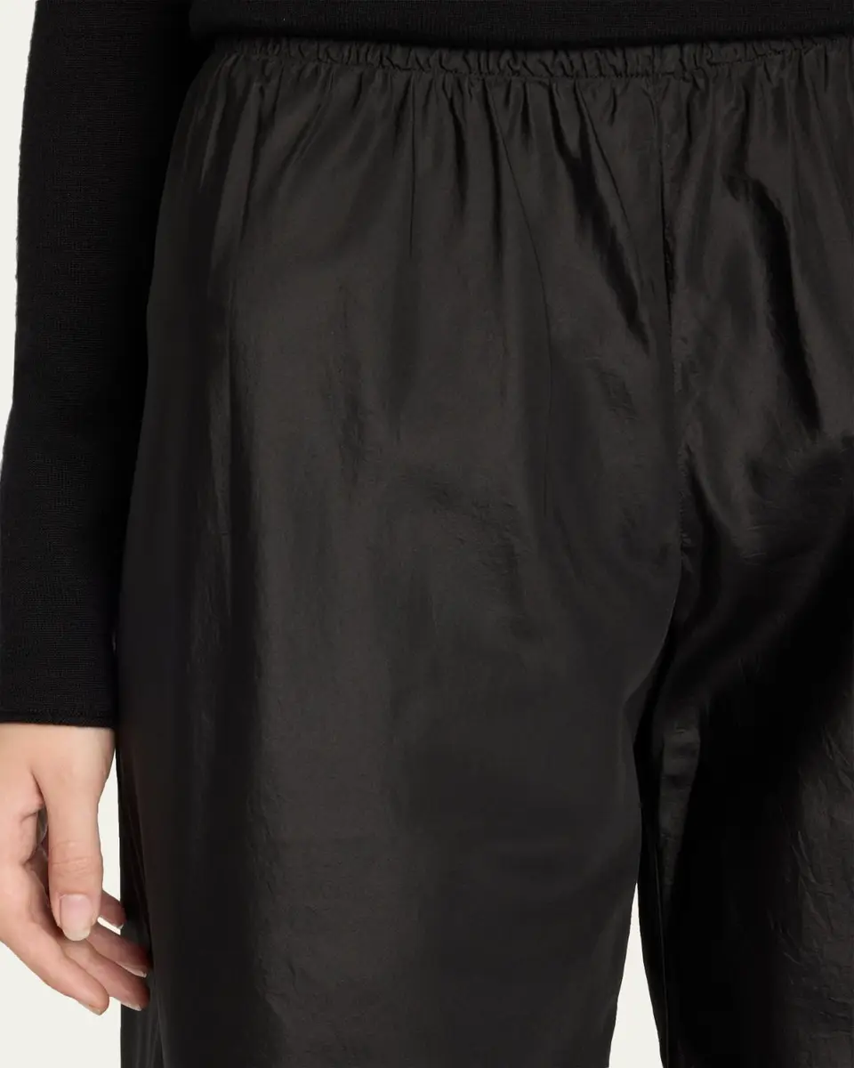 The Row Gala Silk Taffeta Wide-Leg Pull-On Pants | Thumbnail 5 The Row Gala Silk Taffeta Wide-Leg Pull-On Pants | Thumbnail 5