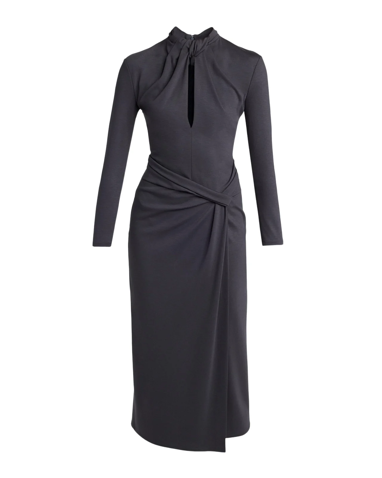 Giorgio Armani Keyhole-Cutout Twisted Midi Dress