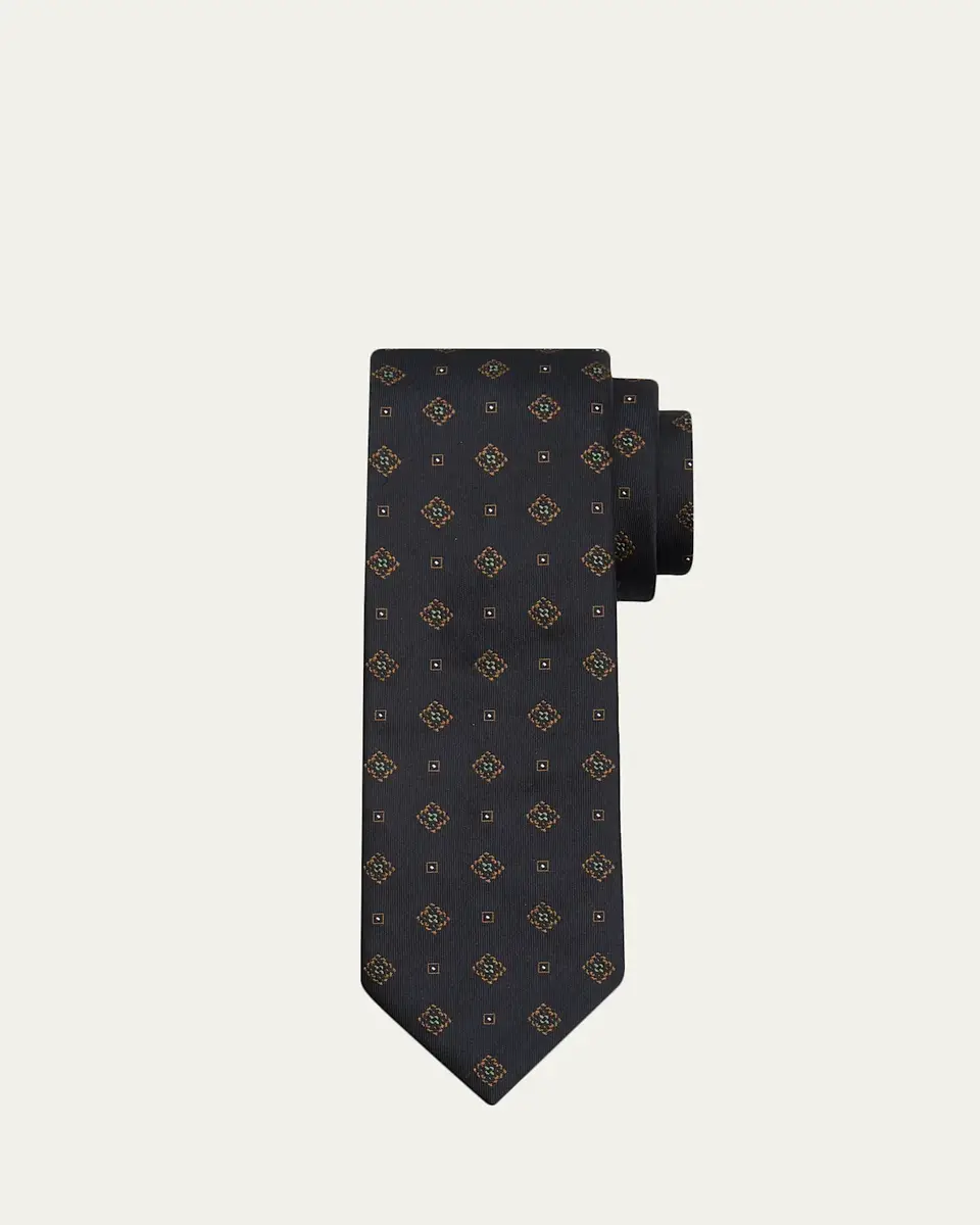 Brioni Men's Medallion Silk Tie | Thumbnail 3