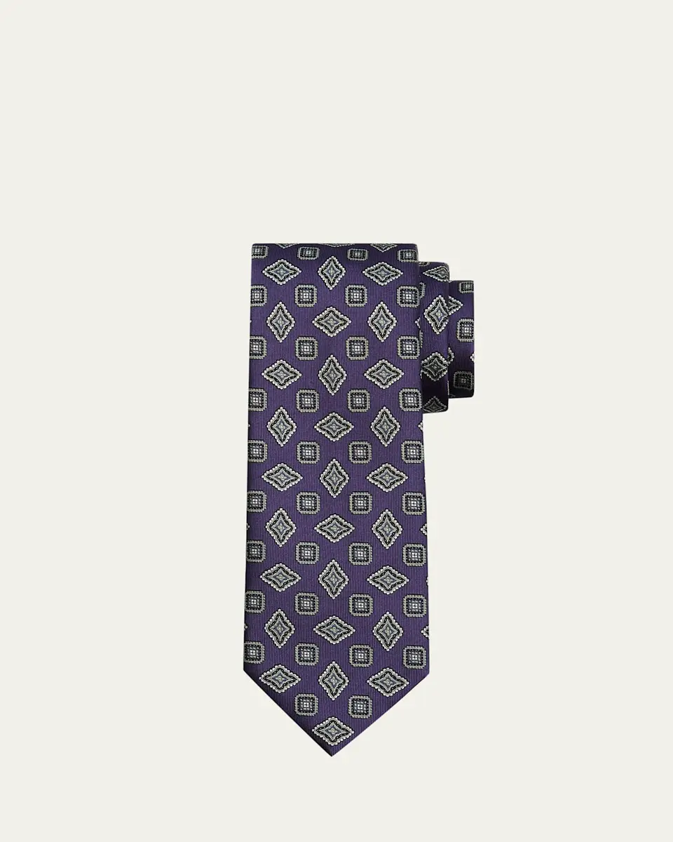 Brioni Men's Medallion Silk Tie | Thumbnail 4