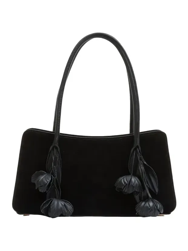 Fleur Tasseled Suede Shoulder Bag