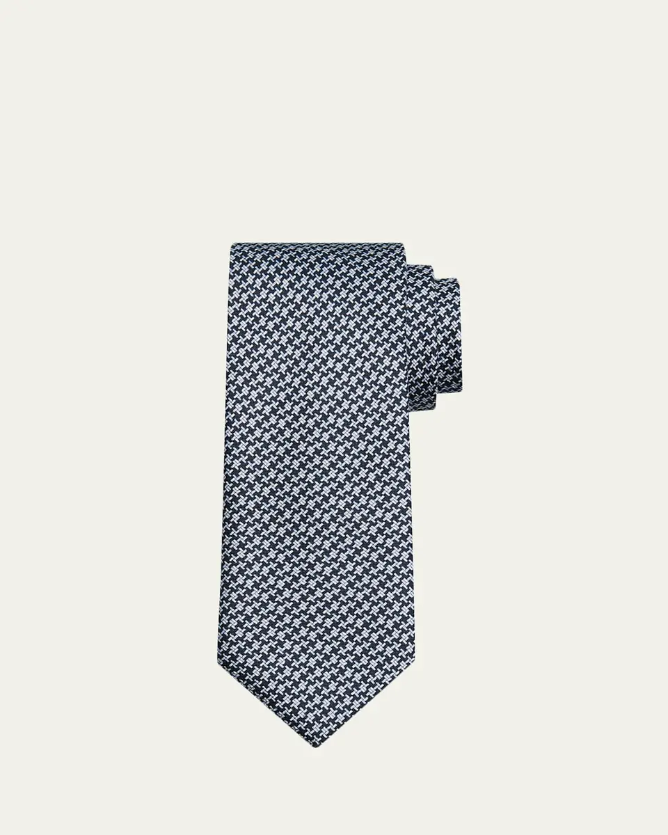 Brioni Men's Micro Print Silk Tie | Thumbnail 2 Brioni Men's Micro Print Silk Tie | Thumbnail 2