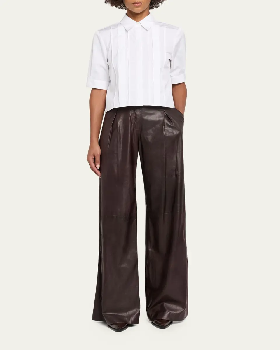 TWP Short Lived Shirt with Pleated Placket | Thumbnail 2 TWP Short Lived Shirt with Pleated Placket | Thumbnail 2