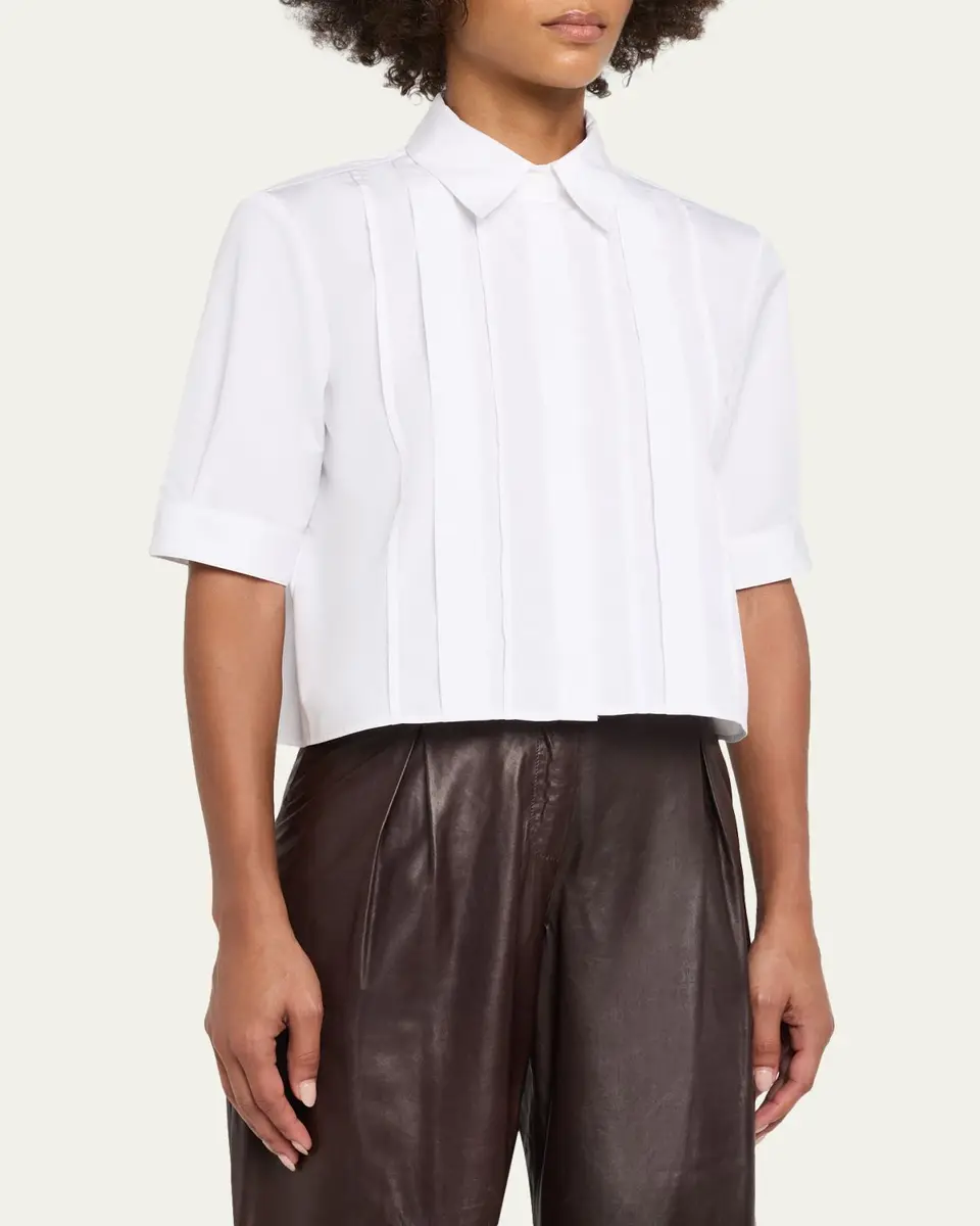 TWP Short Lived Shirt with Pleated Placket | Thumbnail 4 TWP Short Lived Shirt with Pleated Placket | Thumbnail 4