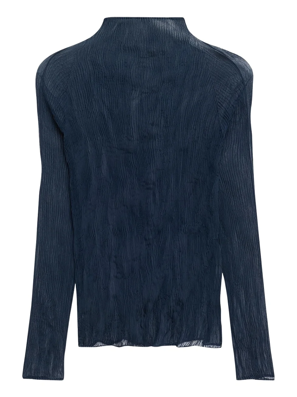 Issey Miyake Twisted Chiffon Long-Sleeve Top