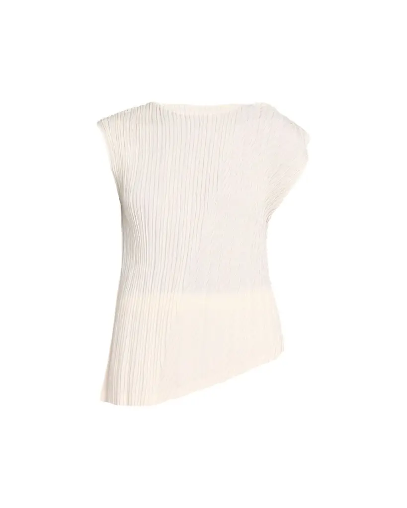 Issey Miyake Unfurling Pleats Sleeveless Asymmetric Top | Image 1 Issey Miyake Unfurling Pleats Sleeveless Asymmetric Top | Image 1