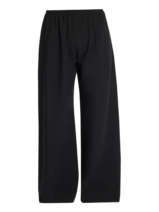 Gala Wool Wide-Leg Pull-On Pants