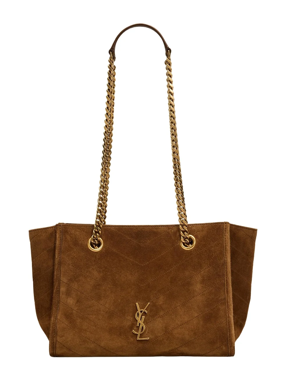 Niki Small East-West Chevron Suede Shopping Bag Niki Small East-West Chevron Suede Shopping Bag