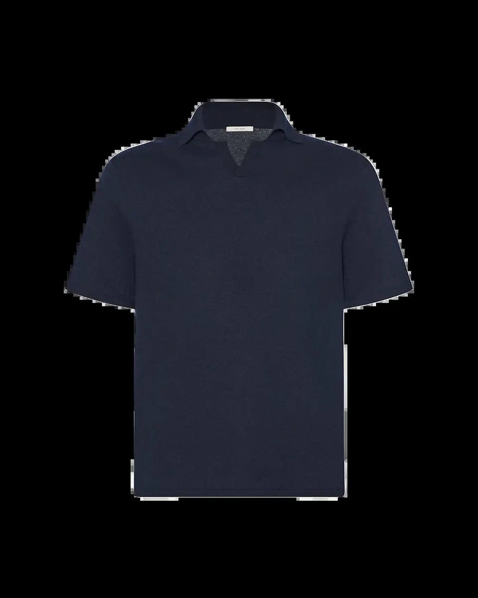 The Row Men's Savane Cotton-Cashmere Polo Shirt | Thumbnail 2 The Row Men's Savane Cotton-Cashmere Polo Shirt | Thumbnail 2