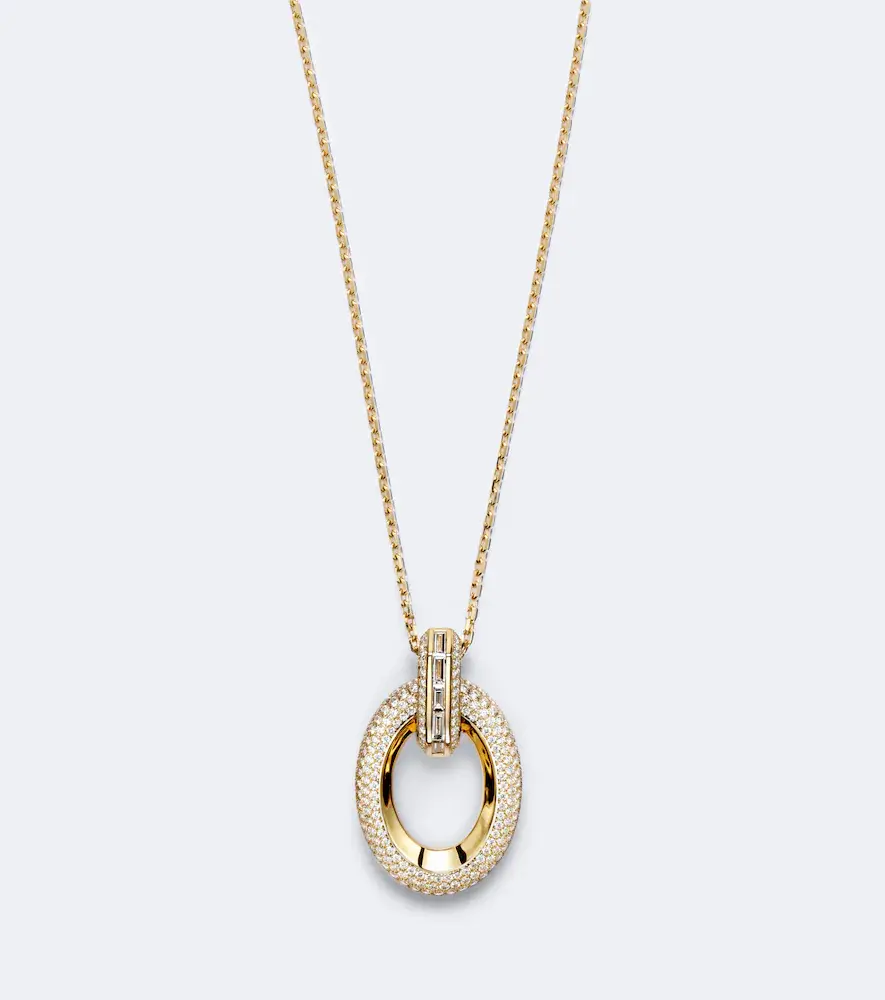 Messika Groove 18kt gold pendant necklace with diamonds | Thumbnail 2 Messika Groove 18kt gold pendant necklace with diamonds | Thumbnail 2