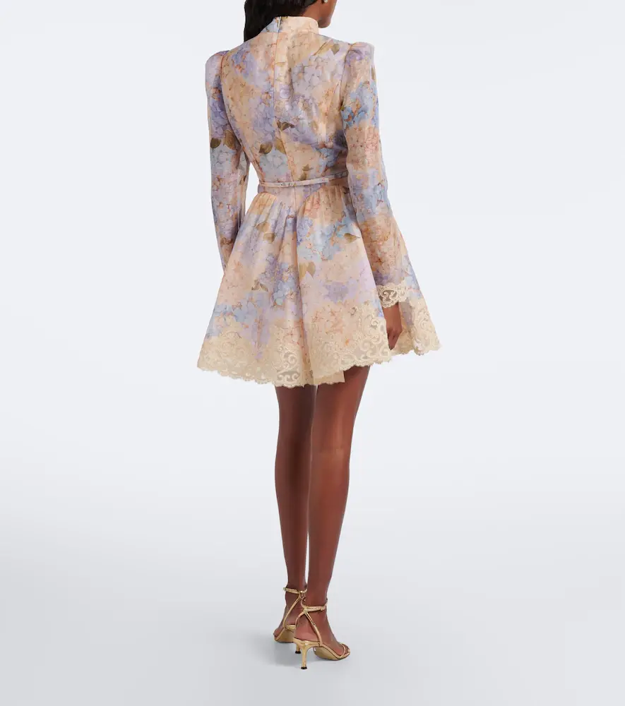 Zimmermann Valiant floral silk and linen minidress | Thumbnail 2 Zimmermann Valiant floral silk and linen minidress | Thumbnail 2