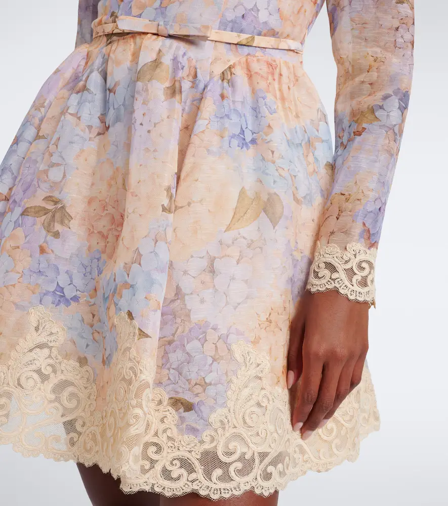 Zimmermann Valiant floral silk and linen minidress | Thumbnail 4 Zimmermann Valiant floral silk and linen minidress | Thumbnail 4