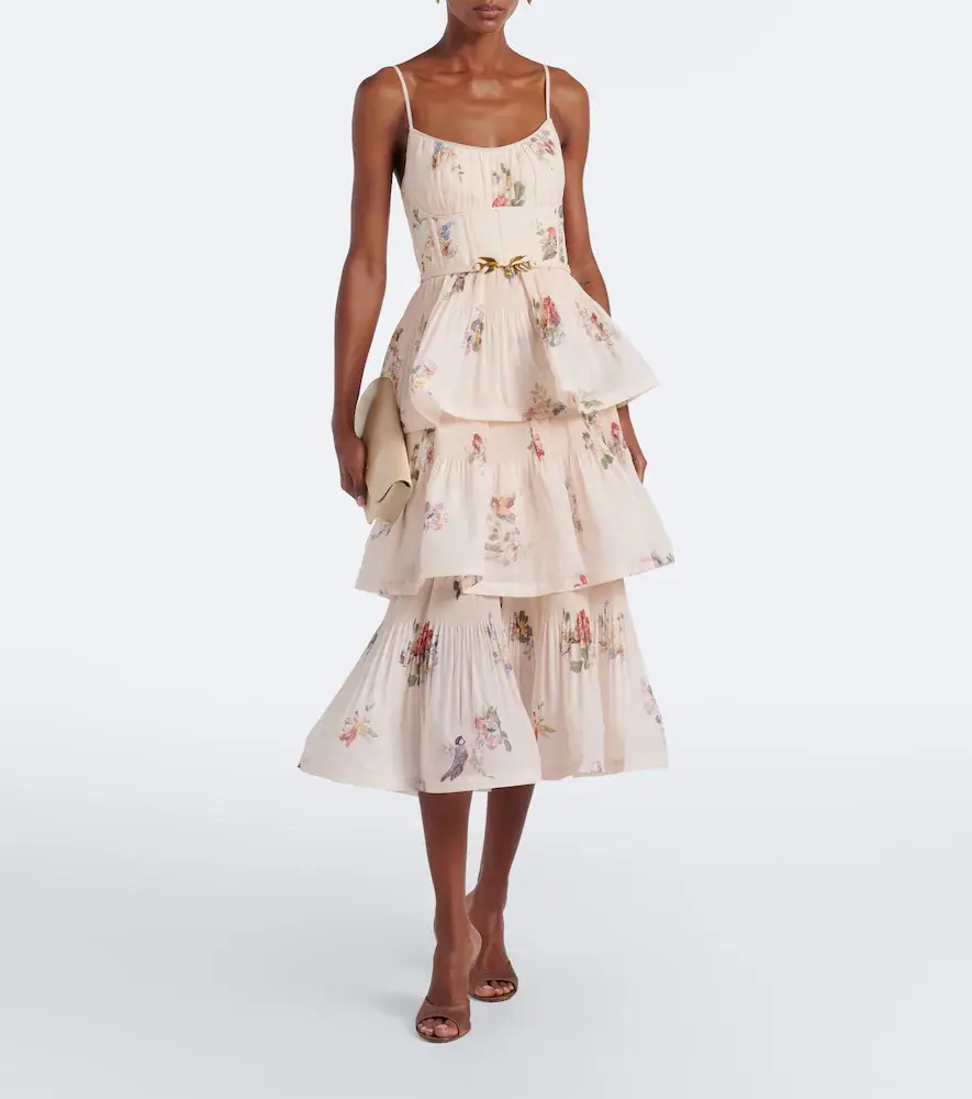 Zimmermann Floral pleated tiered bustier dress | Thumbnail 2 Zimmermann Floral pleated tiered bustier dress | Thumbnail 2