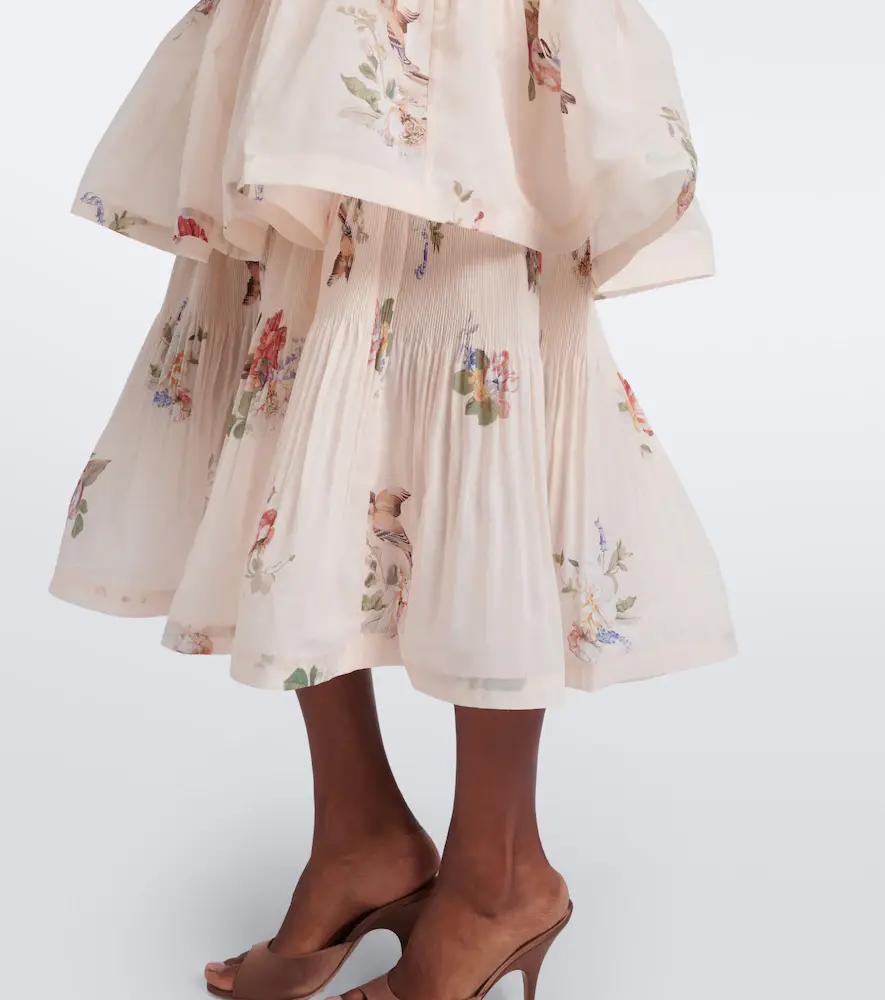 Zimmermann Floral pleated tiered bustier dress | Thumbnail 4 Zimmermann Floral pleated tiered bustier dress | Thumbnail 4