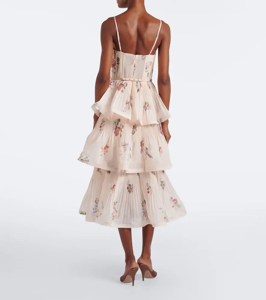 Zimmermann Floral pleated tiered bustier dress | Thumbnail 6 Zimmermann Floral pleated tiered bustier dress | Thumbnail 6