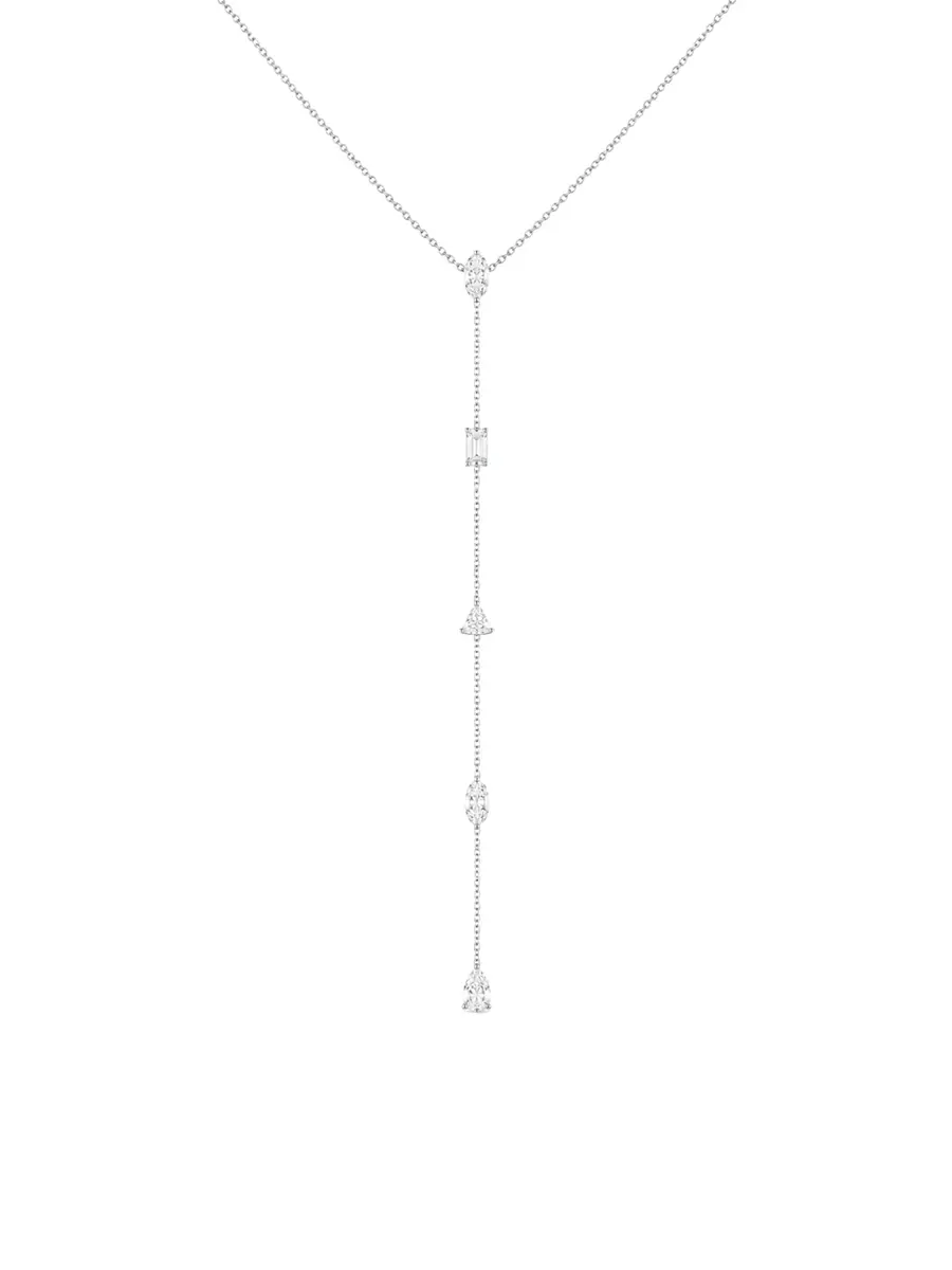 Wish Fine Jewelry 0.96ct Diamond 18K Gold Multi Shape Lariat Necklace | Image 1 Wish Fine Jewelry 0.96ct Diamond 18K Gold Multi Shape Lariat Necklace | Image 1