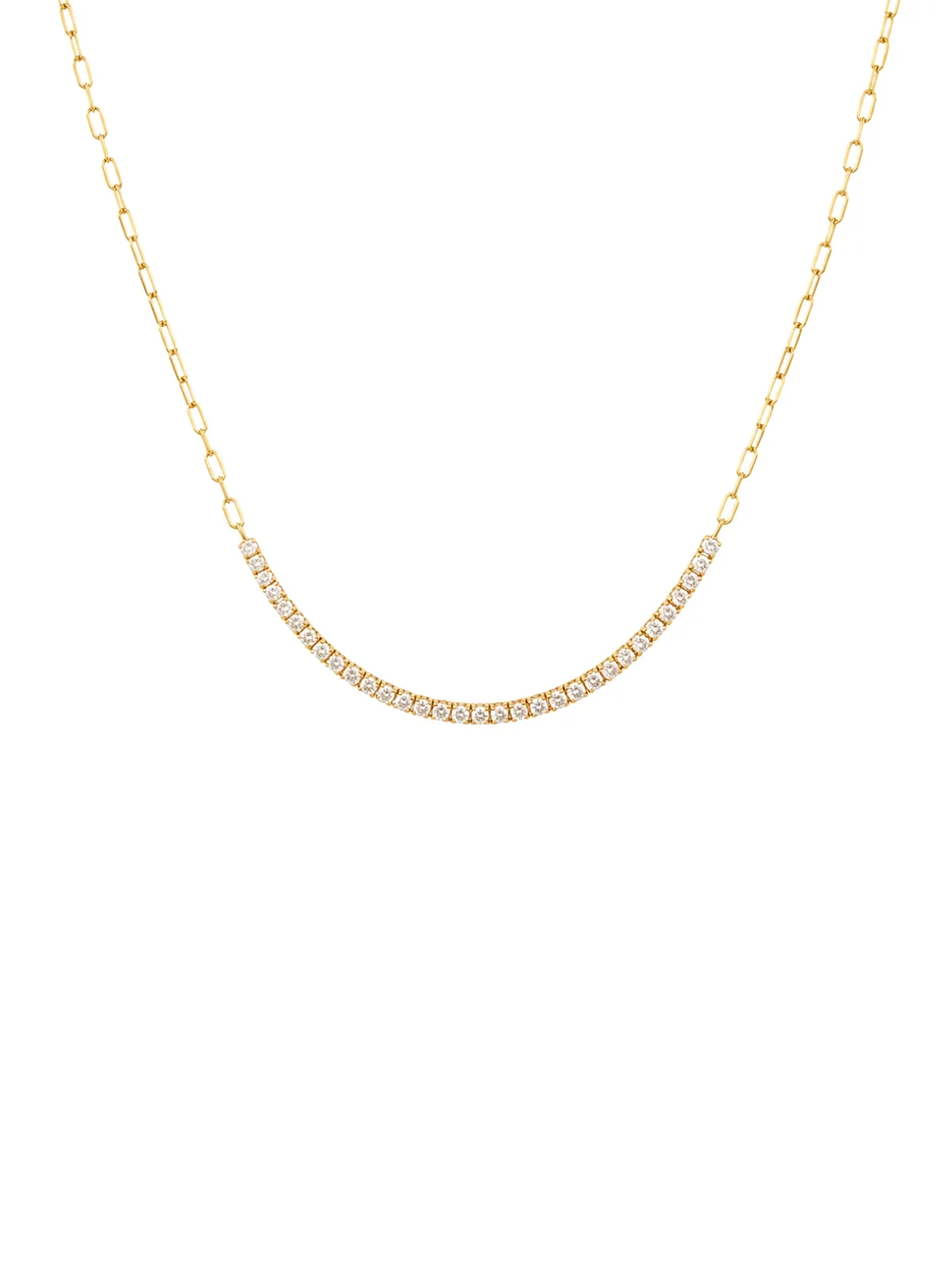 1.00ct Diamond 18K Gold Quarter Tennis Necklace