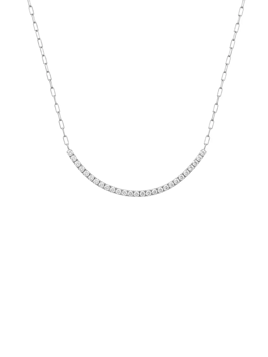 Wish Fine Jewelry 1.00ct Diamond 18K Gold Quarter Tennis Necklace | Image 1 Wish Fine Jewelry 1.00ct Diamond 18K Gold Quarter Tennis Necklace | Image 1