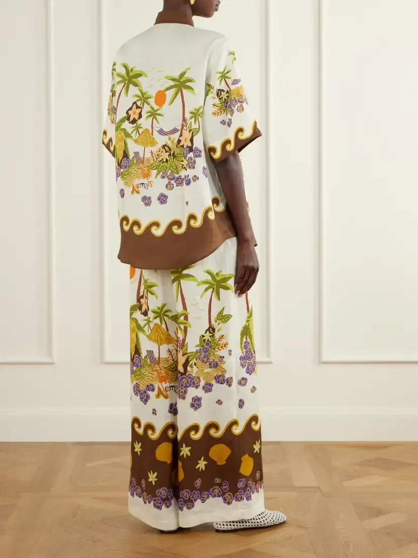 ALÉMAIS Island Cove Printed Linen Shirt | Thumbnail 3 ALÉMAIS Island Cove Printed Linen Shirt | Thumbnail 3
