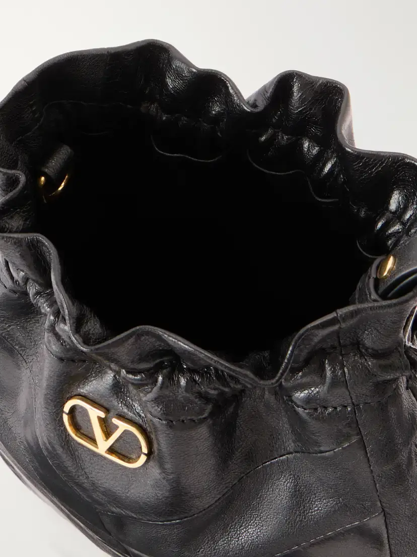 Valentino Garavani Buckette Logo-embellished Drawstring Leather Shoulder Bag | Thumbnail 6 Valentino Garavani Buckette Logo-embellished Drawstring Leather Shoulder Bag | Thumbnail 6