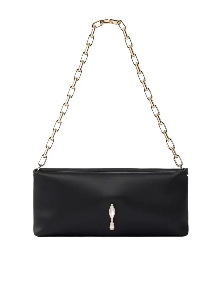 Christian Louboutin Maykimay Crystal-embellished Satin Shoulder-bag | Image 1 Christian Louboutin Maykimay Crystal-embellished Satin Shoulder-bag | Image 1
