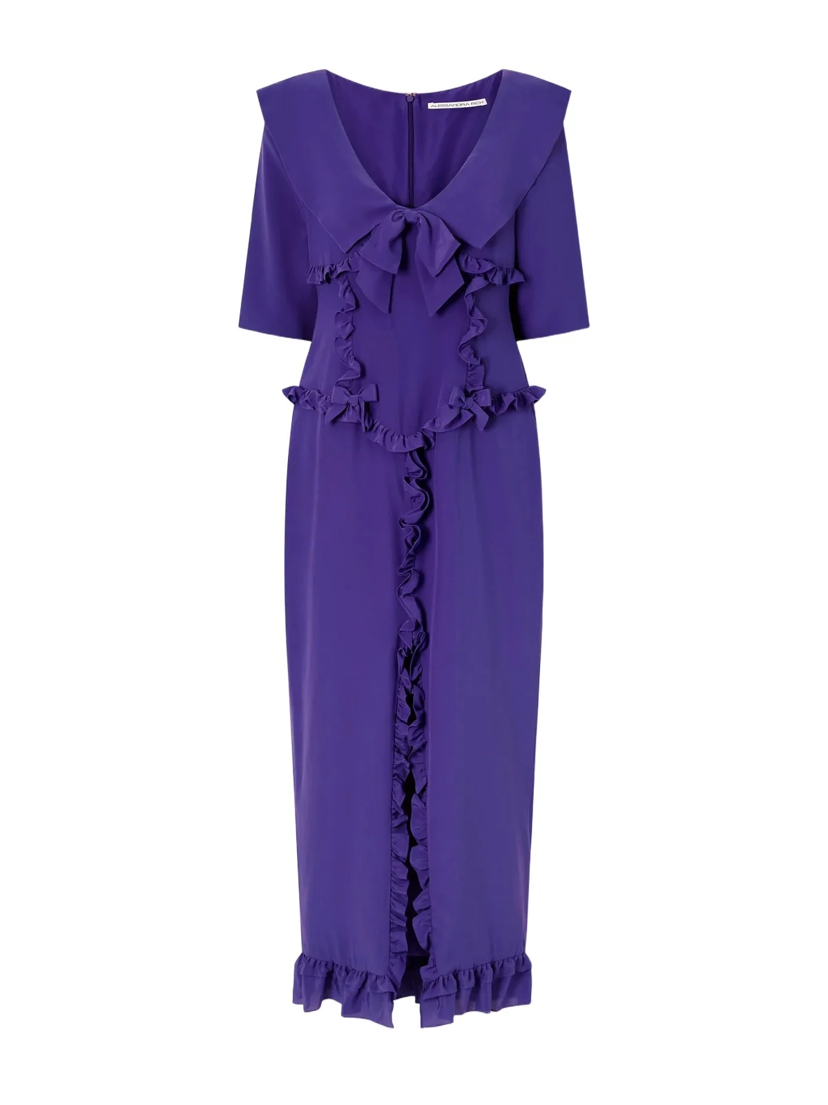 Ruffled Silk-crepe De Chine Midi Dress Ruffled Silk-crepe De Chine Midi Dress