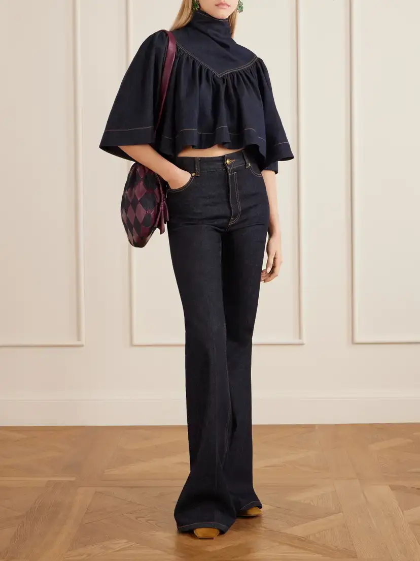 Zimmermann Cape-effect Denim Top | Thumbnail 2 Zimmermann Cape-effect Denim Top | Thumbnail 2