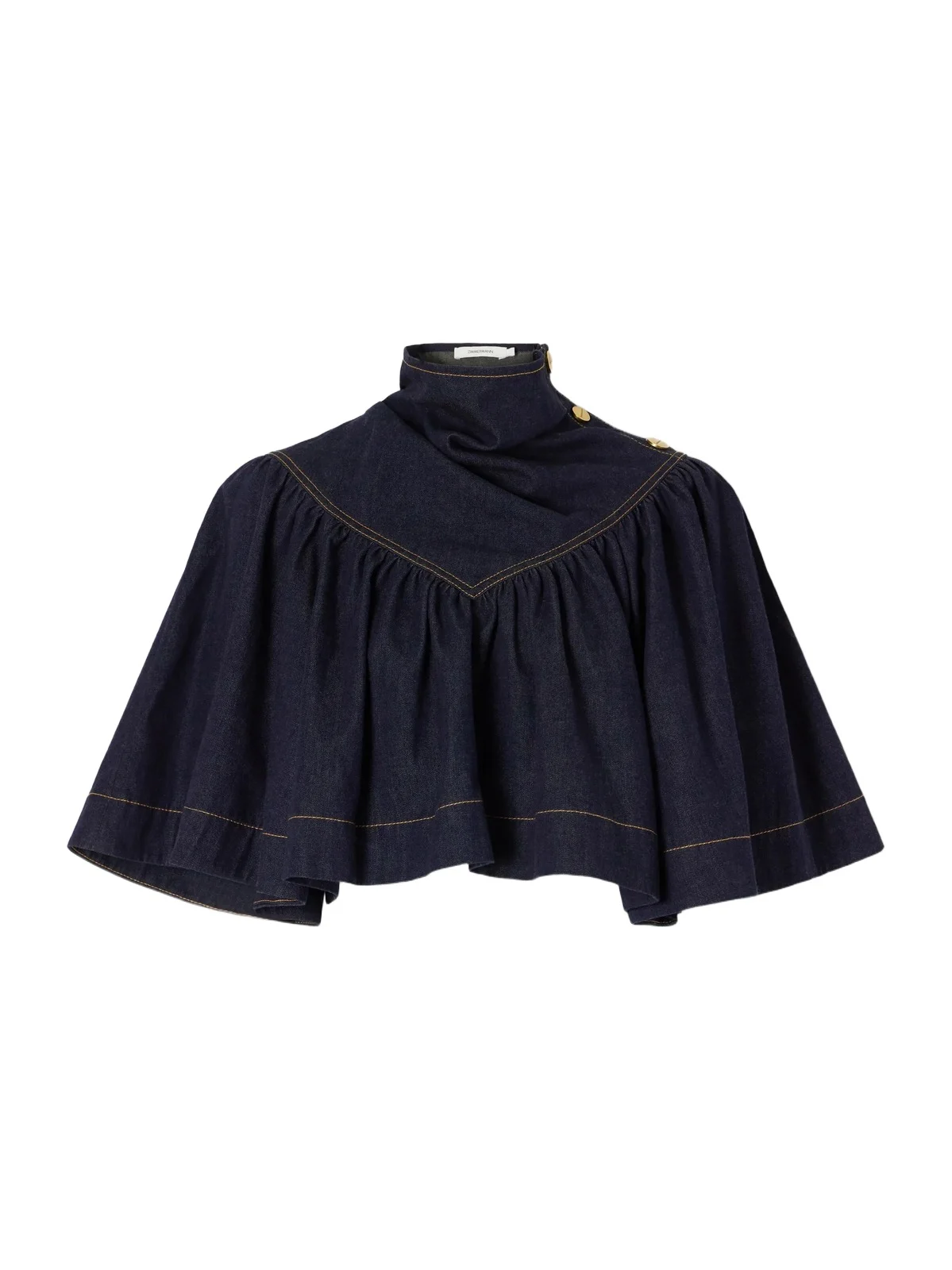 Cape-effect Denim Top Cape-effect Denim Top