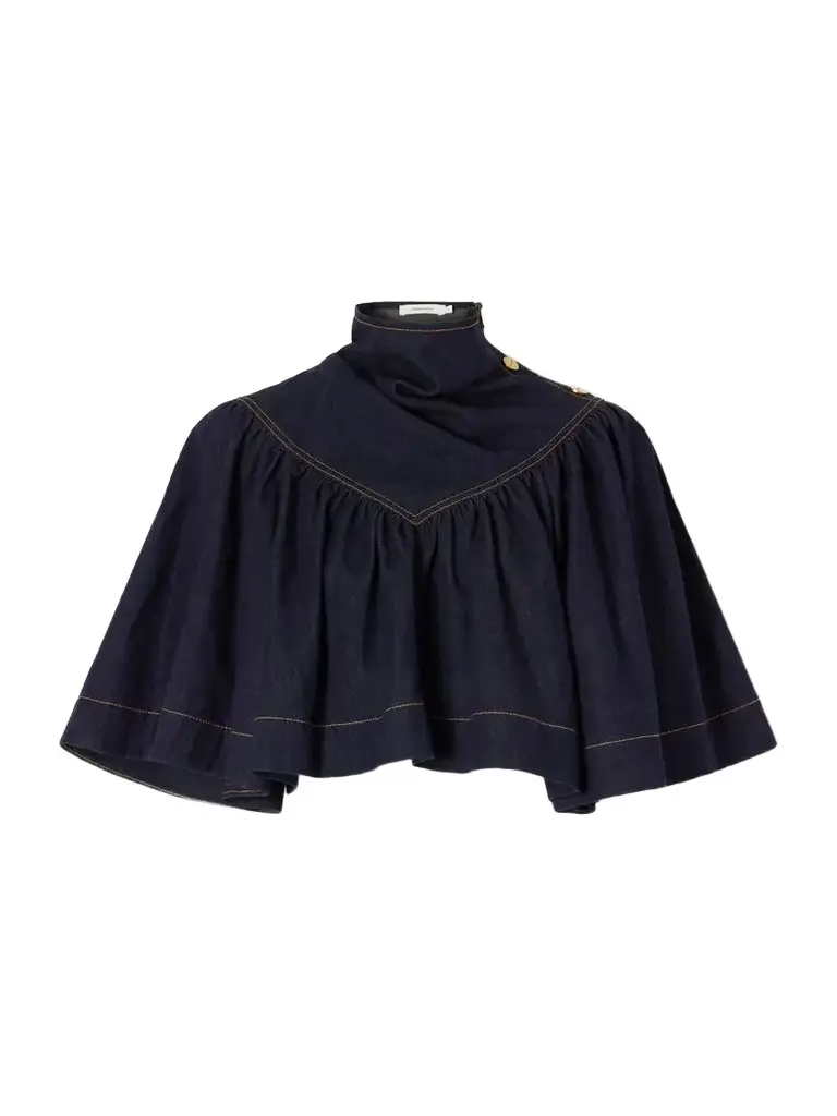 Zimmermann Cape-effect Denim Top | Image 1 Zimmermann Cape-effect Denim Top | Image 1
