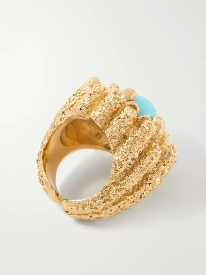 PAOLA SIGHINOLFI Lia 18-karat Gold-plated Pewter And Resin Ring | Thumbnail 4 PAOLA SIGHINOLFI Lia 18-karat Gold-plated Pewter And Resin Ring | Thumbnail 4