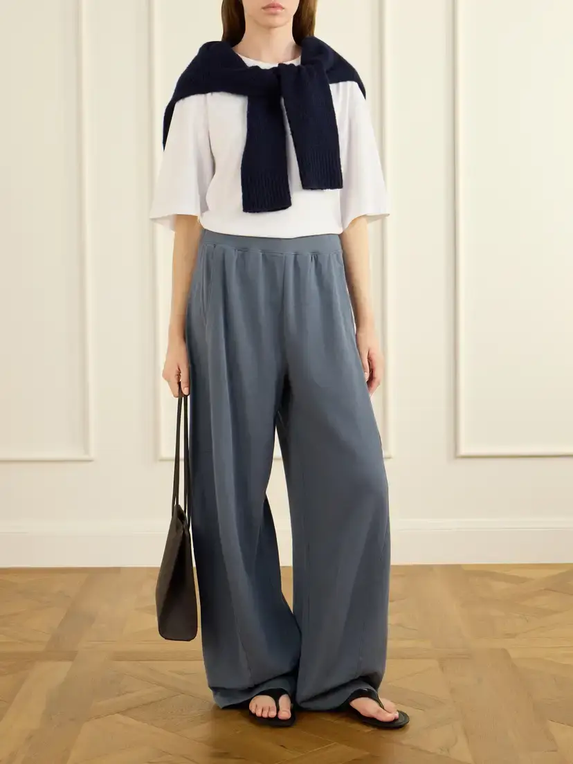 Tibi Winslow Cotton Jersey Wide-leg Track Pants | Thumbnail 2 Tibi Winslow Cotton Jersey Wide-leg Track Pants | Thumbnail 2