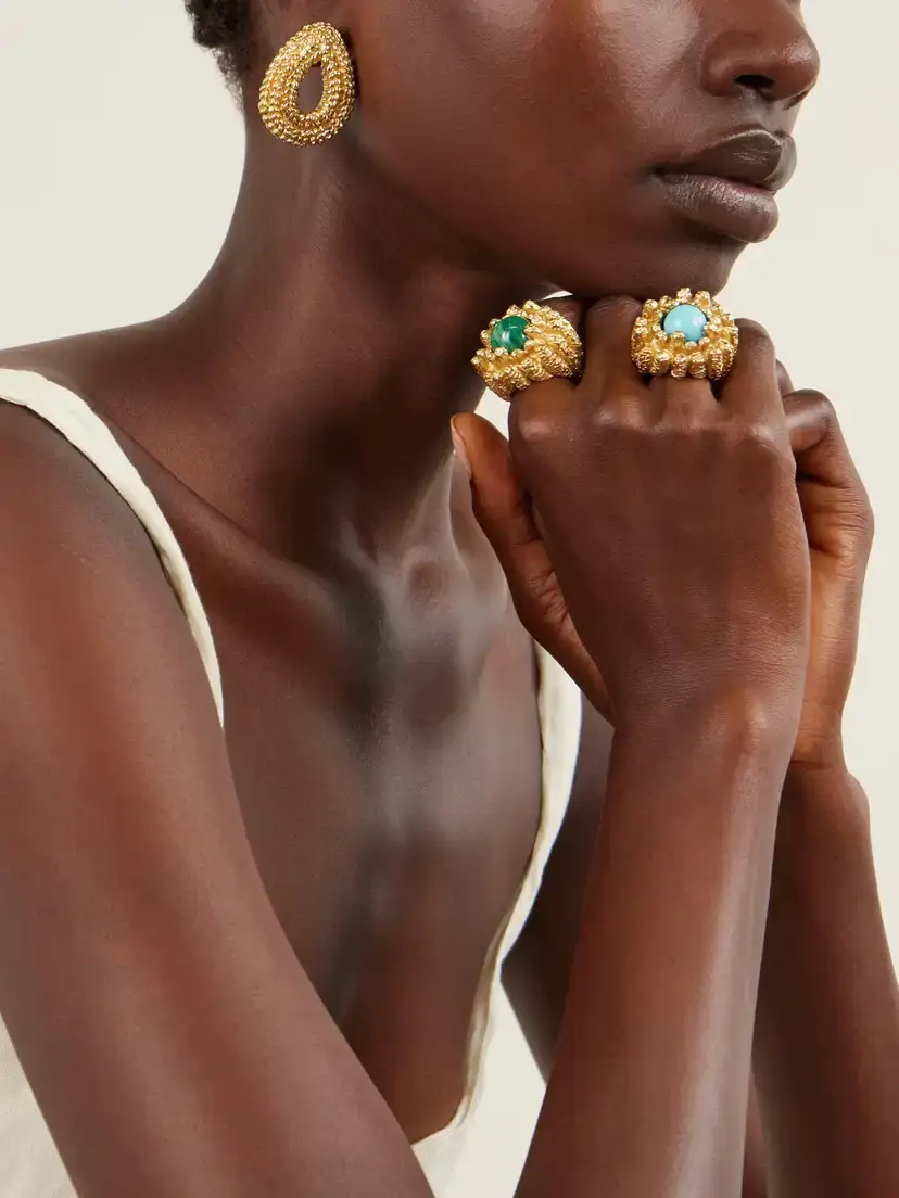 PAOLA SIGHINOLFI Lia 18-karat Gold-plated Pewter And Resin Ring | Thumbnail 2 PAOLA SIGHINOLFI Lia 18-karat Gold-plated Pewter And Resin Ring | Thumbnail 2