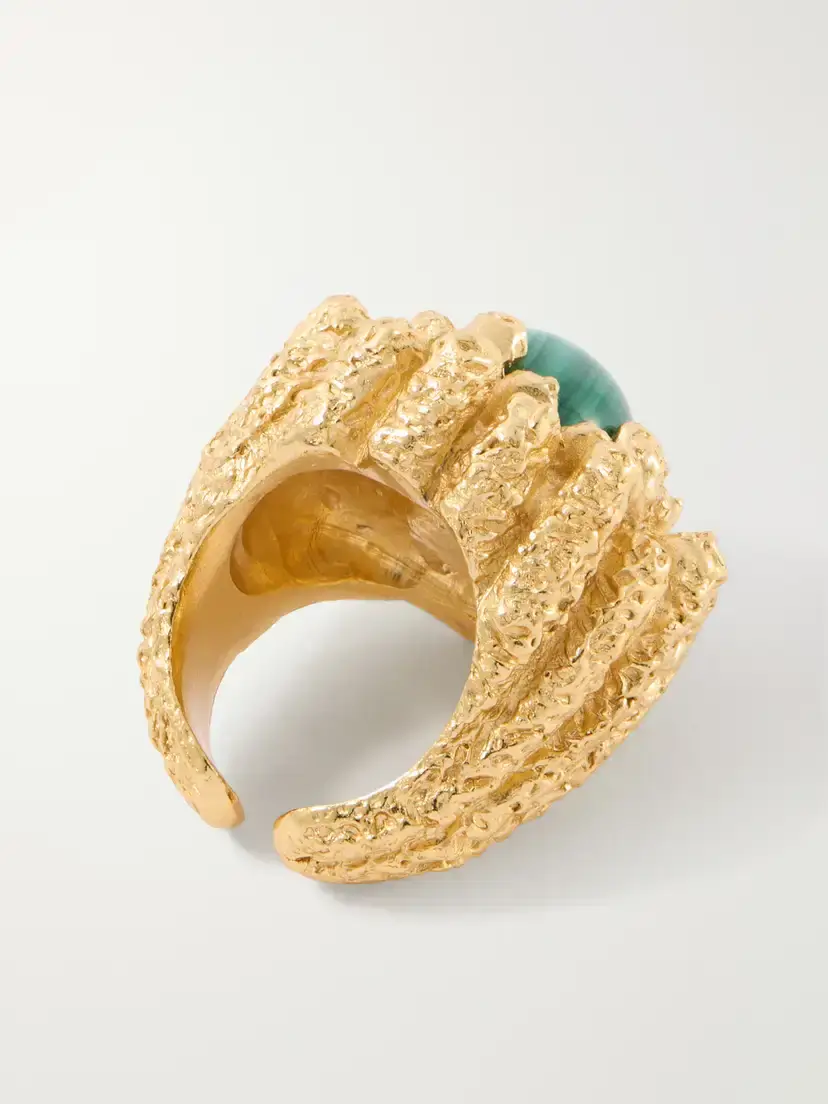 PAOLA SIGHINOLFI Lia 18-karat Gold-plated Pewter And Resin Ring | Thumbnail 4 PAOLA SIGHINOLFI Lia 18-karat Gold-plated Pewter And Resin Ring | Thumbnail 4
