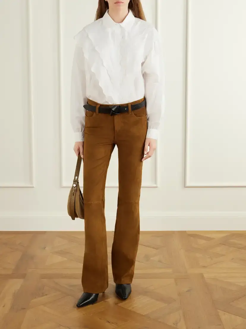 Frame The Rodeo Suede Flared Pants | Thumbnail 2 Frame The Rodeo Suede Flared Pants | Thumbnail 2