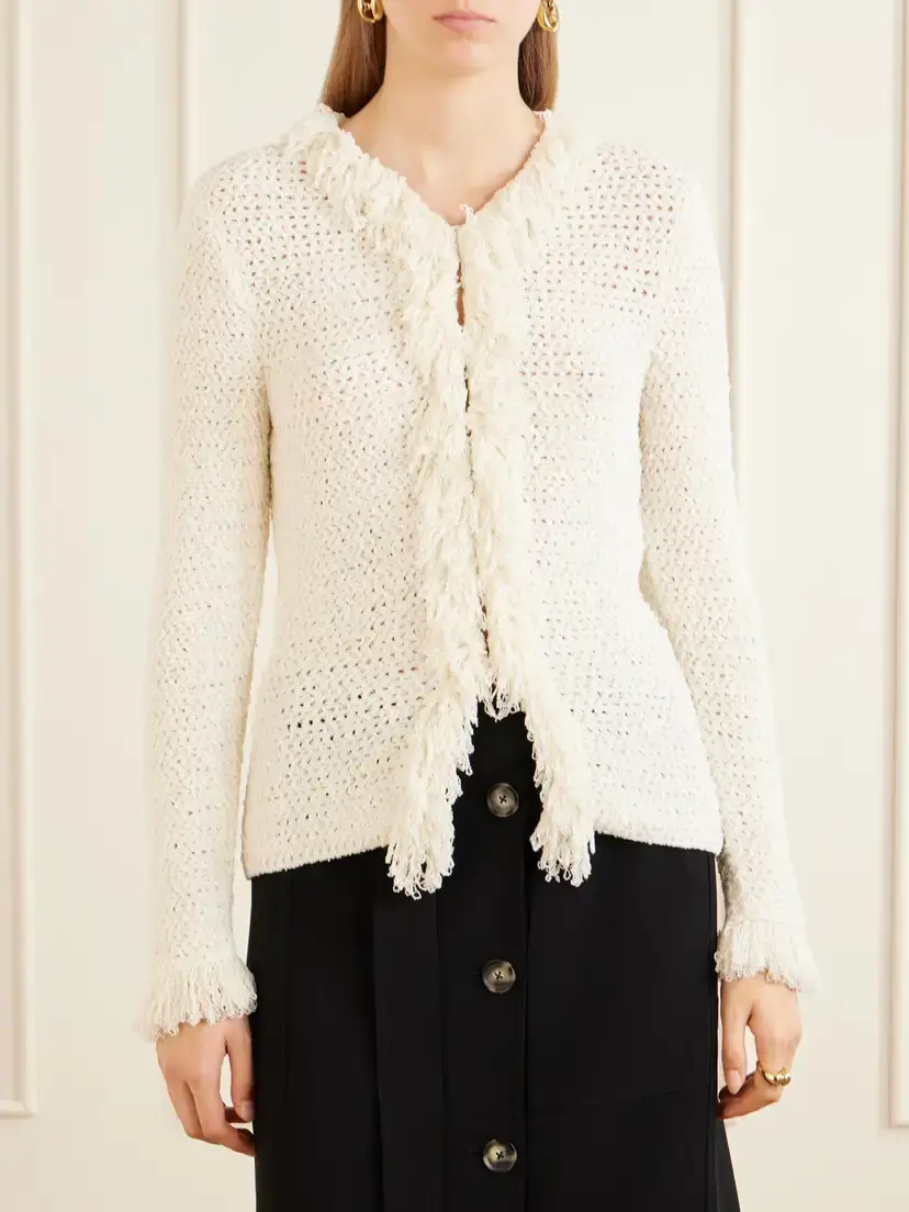 Proenza Schouler Nilo Textured-jacquard Wool-blend Cardigan | Thumbnail 3 Proenza Schouler Nilo Textured-jacquard Wool-blend Cardigan | Thumbnail 3