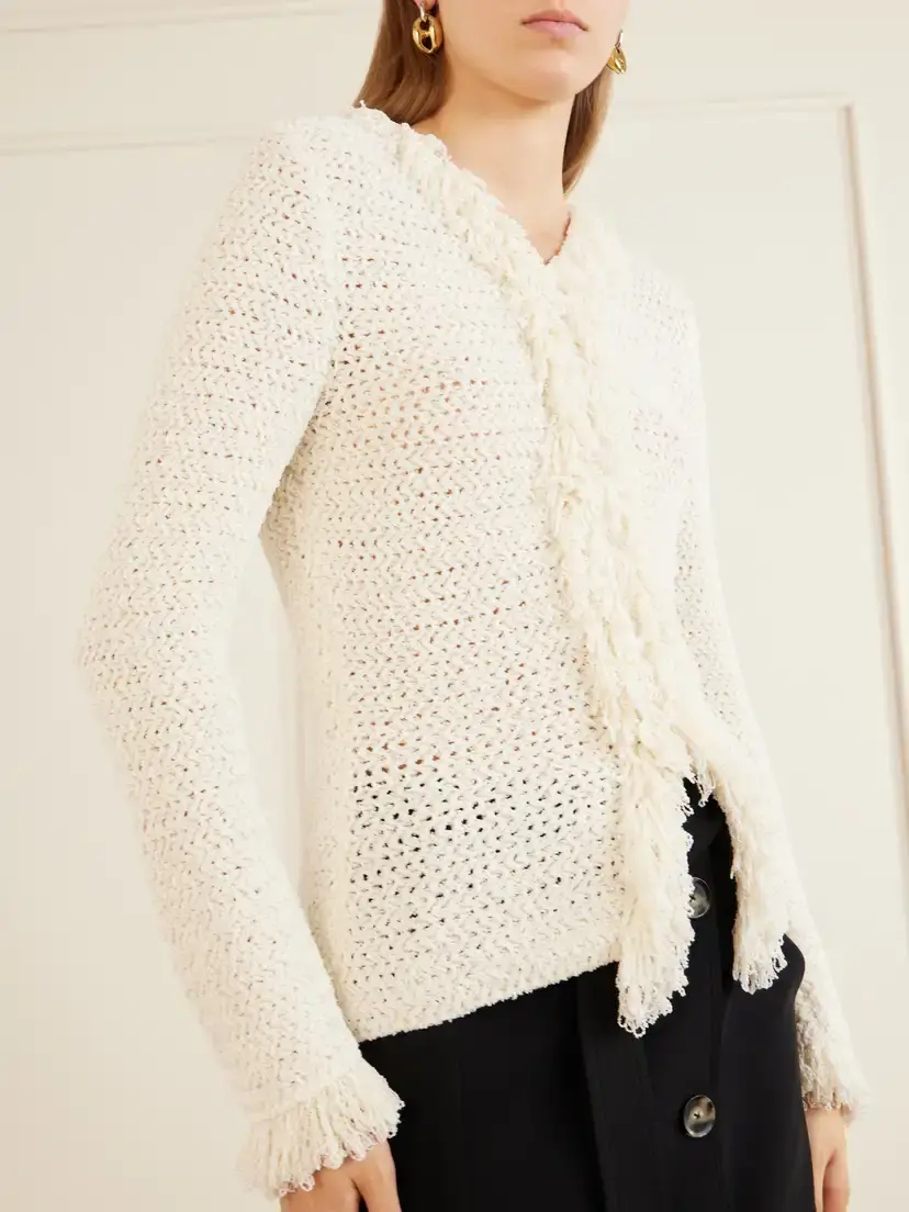 Proenza Schouler Nilo Textured-jacquard Wool-blend Cardigan | Thumbnail 5 Proenza Schouler Nilo Textured-jacquard Wool-blend Cardigan | Thumbnail 5