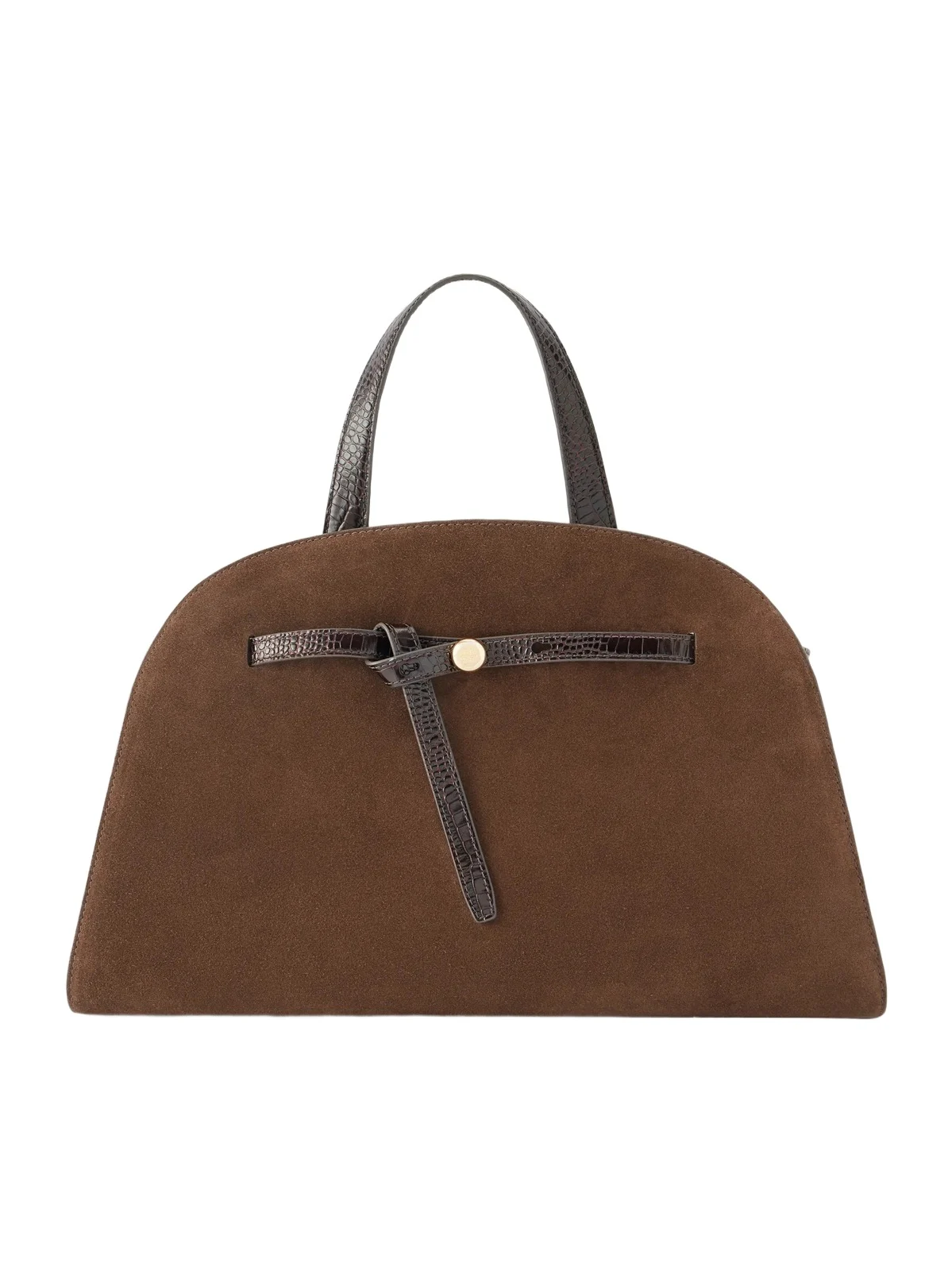 Romy Bauletto Leather-trimmed Suede Leather Tote Romy Bauletto Leather-trimmed Suede Leather Tote