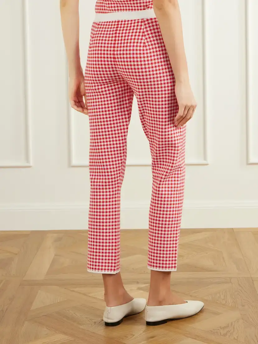 Posse Micah Checked Jersey Straight-leg Capri Pants | Thumbnail 4 Posse Micah Checked Jersey Straight-leg Capri Pants | Thumbnail 4