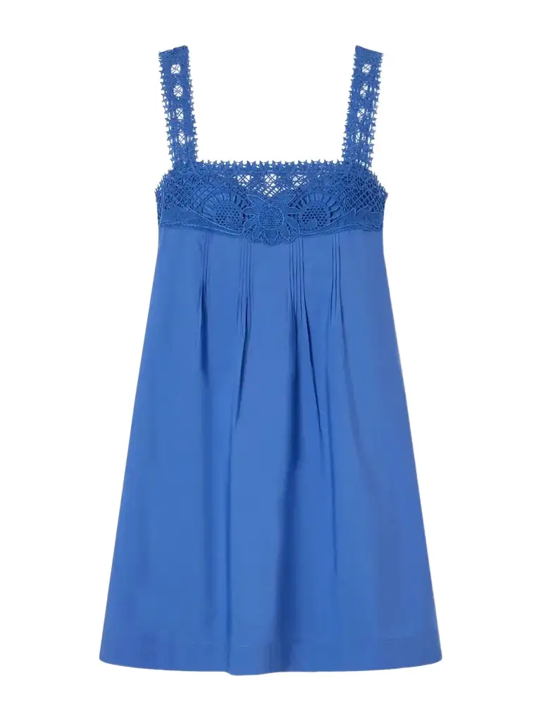 Posse Veda Broderie Anglaise Organic Cotton Poplin Mini Dress | Image 1 Posse Veda Broderie Anglaise Organic Cotton Poplin Mini Dress | Image 1