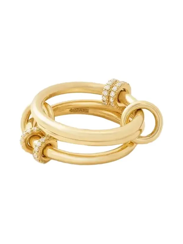Jovie Set Of Three 18-karat Gold Diamond Rings