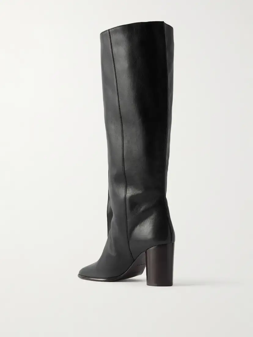 Lemaire Crease Leather Knee Boots | Thumbnail 3