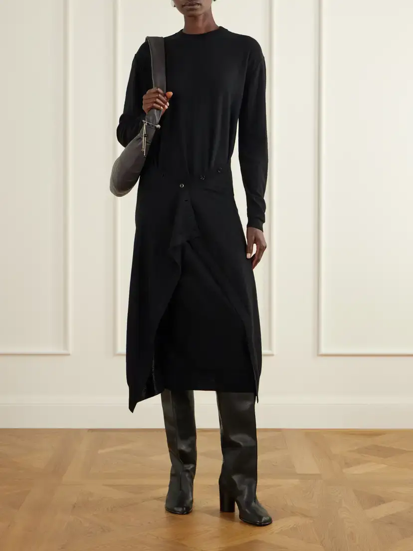 Lemaire Crease Leather Knee Boots | Thumbnail 4