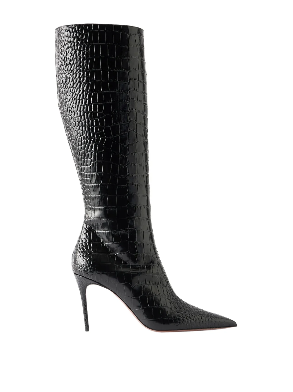 Vera 85 Croc-effect Leather Knee Boots Vera 85 Croc-effect Leather Knee Boots